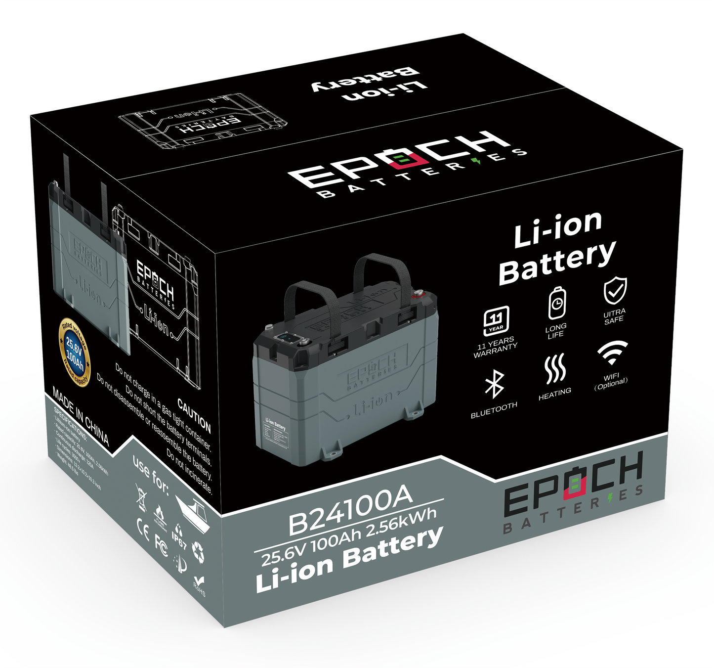 Epoch 24v 100ah  - Ip67 Heated Bluetooth