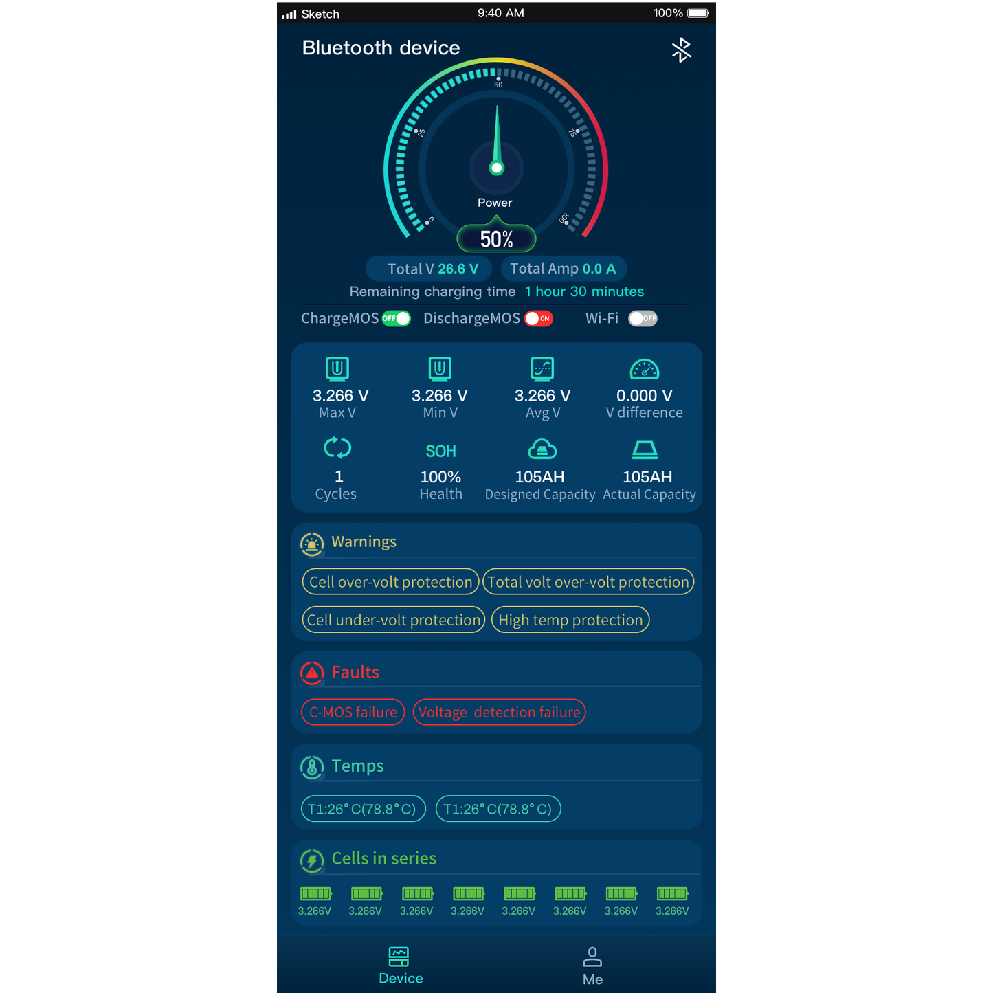 Epoch 36v 50ah  - Ip67 Heated Bluetooth